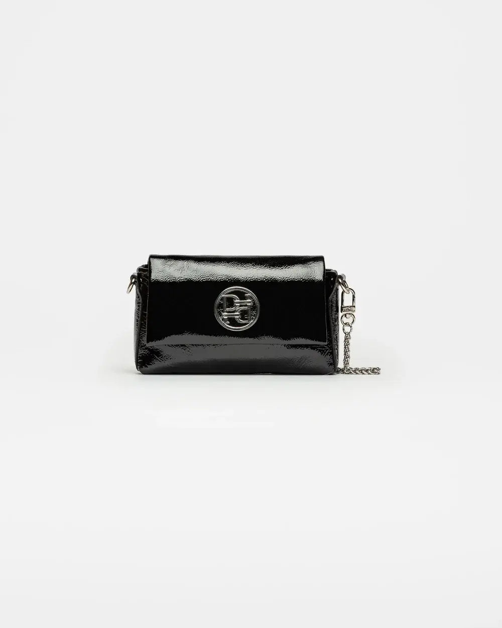 MINI BAG BLOOM EN CUERO CHAROL ARRUGADO